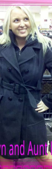 Black Calvin Klein ruffled peacoat - Picture 7 of 7